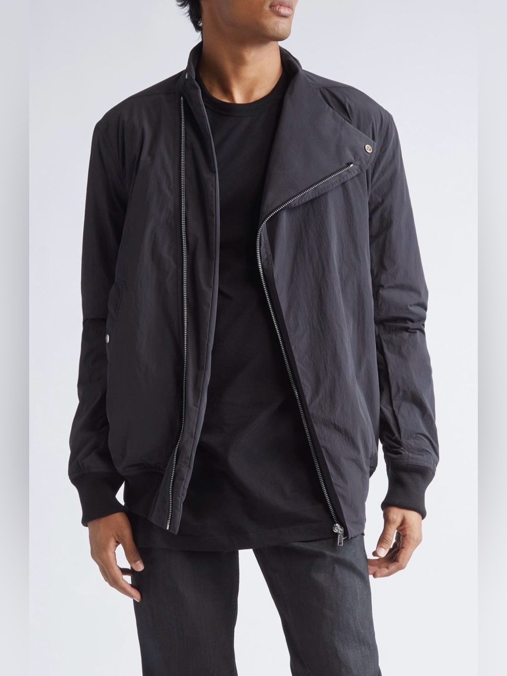 $2,160 Rick Owens Hollywood Flight Jacket Black IT50